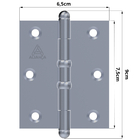 Dobradiça Para Porta Portão Madeira Aço Zincado Pino Bola | A